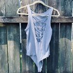 PINK - Victoria's Secret VS Pink Light Purple Ribbed Strappy Thong Bodysuit | M‎ Photo 3