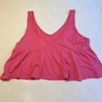 Abound  Pink Crop Top Sleeveless V Neck Casual‎ Tank Top Size L Photo 8
