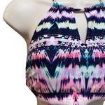 Athleta  High Neck Keyhole Halter Bikini Swim Top Multicolor Women’s Size Small Photo 2