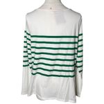 Boden NWT Long Sleeve Breton Stripe Top White Green Cotton US 8 UK 12 Photo 2