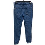 Paige “hoxton crop” torn back hem Midrise medium wash distressed jeans Sz 29 #71 Photo 3