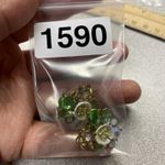 Betsey Johnson Flower AB Cluster Stud Earrings Rhinestone Fairycore Fairy USED Photo 10