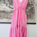 Urban Outfitters Free People Cleobella Oliver Ruffle Empire Waist Midi Dress In Pink Medium NWOT Photo 1