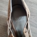 Eileen Fisher  Nikki Peep Toe Block Heel Booties Tan Genuine Leather Size 6.5 Photo 9