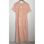 Ganni Duval Corded Lace Pink Midi Dress Womens EU 38 US 6/8 Photo 1