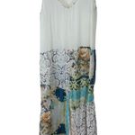 Aratta Silent Journey Marseilles Dress Blue Ivory Romance Crochet Sheer Bohemian Photo 0