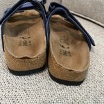 Birkenstock  Birki's Madura Blue‎ Patent Leather Two Strap Velcro Sandal Photo 2