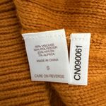Ribbed Knit Sweater Dress Ochre Mustard Size Small Alpaca Blend Casual Cozy Orange Photo 5