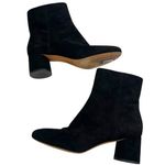 Vince Tillie Leather Ankle Boots Round Toe Black Suede Sz 7.5 Photo 0