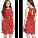 Jack by BB Dakota Jack BB Dakota‎ Dress Women's Small Pink Red Chevron Keyhole Mini Photo 1