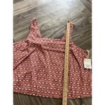 a.n.a  Womens 100% Cotton Floral Geo Print Square Neck Top Retro Geo Red 1X Photo 5