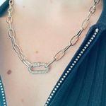 Boutique Silver Rhinestone Chunky Chain Necklace Photo 1