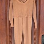 Matching Set Long Sleeve Top Jogger Pants Tan Size M Photo 0