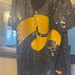 PINK - Victoria's Secret  Black and Gold Sequin Jersey Photo 1