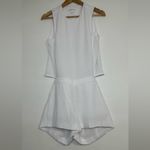 Club Monaco  Coquette Women's White Sleeveless Cut Out Romper With Pockets Photo 6