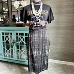 Banana Republic  Sloan Pencil Skirt Black White Stripe Size 4 Photo 2