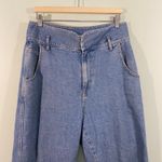 ZARA  Women Blue High Rise Barrel Leg Ankle Length Jeans Size 12 Photo 1