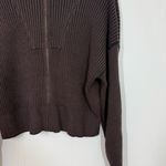 Varley  Brown Carmen Rib Knit Zip Through Jacket Photo 3