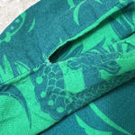 La Plage Maye Pintuck Cotton Green Dragon Mini Dress Long Sleeve LG Pockets Photo 2