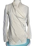 BLANK NYC  Private Practice Wrap Jacket Cream Small Off White Leather‎ Moto Biker Photo 1