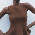 ZARA  NWT brown peplum sleeveless top Photo 0