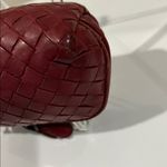 Bottega Veneta  Red Intrecciato Woven Leather Makeup Case Photo 7