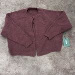 Daily Drills  Single Button Ribbed Burgundy Cardigan Sweater in Wine New XS/S Photo 1
