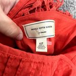 Moulinette Soeurs fit flare dress 6P red floral crochet pockets boho tomato girl Photo 2