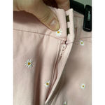 Old Navy  Pixie Pants Sz 12 Daisy Embroidered Pink High Rise Cottagecore Preppy Photo 5