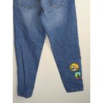 ZARA  Medium Wash Blue Patchwork Mom Jeans Women's 4 High Waist Tapered Leg Photo 10