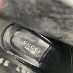 Gucci  Black Leather Curved Kim Lace Up Ankle Boots 39.5 Photo 1