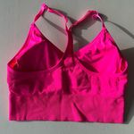 New Balance  Hot Pink Cropped Ribbed Adjustable Sports Bra Tank Top Size XL Photo 2