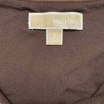 Michael Kors Faux Leather Two Tone Brown Zipper Front Dress Size 2 Photo 11