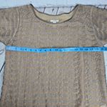 J.Crew  Womens Lace Overlay Sheer Blouse Tunic Tan Beige‎ Short Sleeve Size S Photo 4