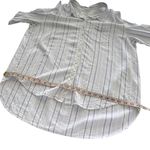 Wilfred Free Aritzia Linen Blend Relaxed Striped Button-down Shirt Small S Photo 14