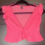 Cute Women’s crop top. Low cut. Dressy. Casual. Summer. Ruffled. EUC. XS Photo 0