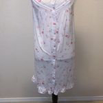 Body Touch white floral lace pleated button down nightgown Photo 2