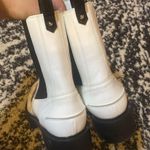 Christian Louboutin  Montezu Lug Flat White Black Leather Chelsea Ankle Boot 40 Photo 6
