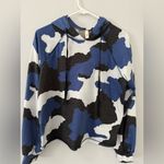 Elan  Sweatshirt Hoodie Camo Lightweight Blue Black White Soft Comfy Size S Photo 1