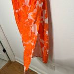 Showpo jacquard strapless cocktail midi dress orange white size 8 NWT $100 Photo 3