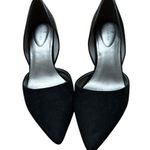 Bandolino Black Heeled Boots with Pointed Toe and Textured Fabric Photo 0