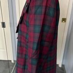 Vintage Maxim’s de Paris Red & Green Plaid Dress Coat Size M Photo 2