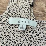 Gaze Leopard Print High Neck Bodysuit Size Small Tan Photo 2