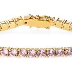 Kurt Geiger NWT  london Cubic zirconia Pink Tennis Bracelet Photo 0