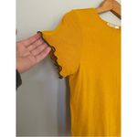 Heart & Hips Mustard Yellow Crop Top with Green Trim Size Large Photo 1