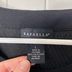 Rafaella NWOT  women’s black white pleated sheer lined sleeveless blouse‎ large Photo 2