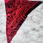 Cejon Scarf Shawl Wrap Triangle Felt Embroidery Red Women OS Old Money Opera Photo 0
