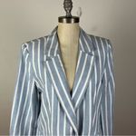 Loft Petite Striped Linen Blend Modern Blazer Photo 2