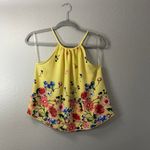 Hello Miss yellow floral halter tank top Photo 1