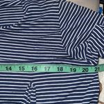 Max Studio  LONDON XS women hi low t-shirt with M short sleeve navy white striped Photo 4